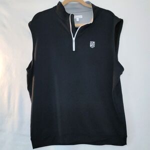 PETER MILLAR Galway Stretch Loop Terry Quarter-Zip Vest XL